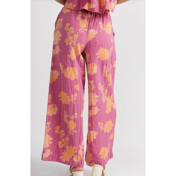 NEW Z SUPPLY monte sunshine floral pant in raspberry sorbet - Picture 2 of 2